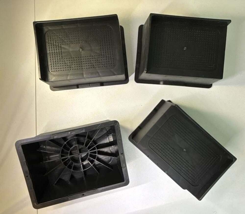 Heavy Duty Plastic Furniture Risers or Bed Lifts Set of 4